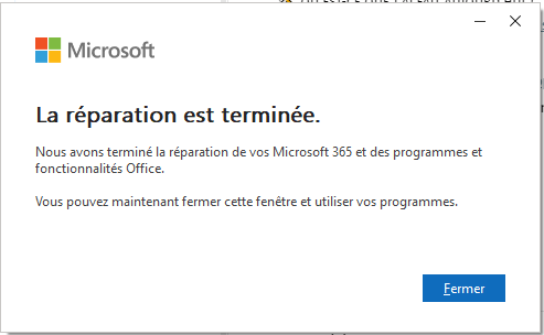Office - réparation terminée