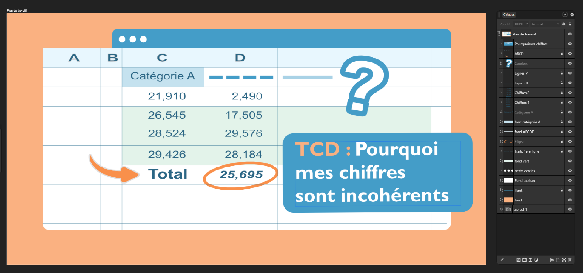 création image tutoriel Excel TCD avec Affinity Designer